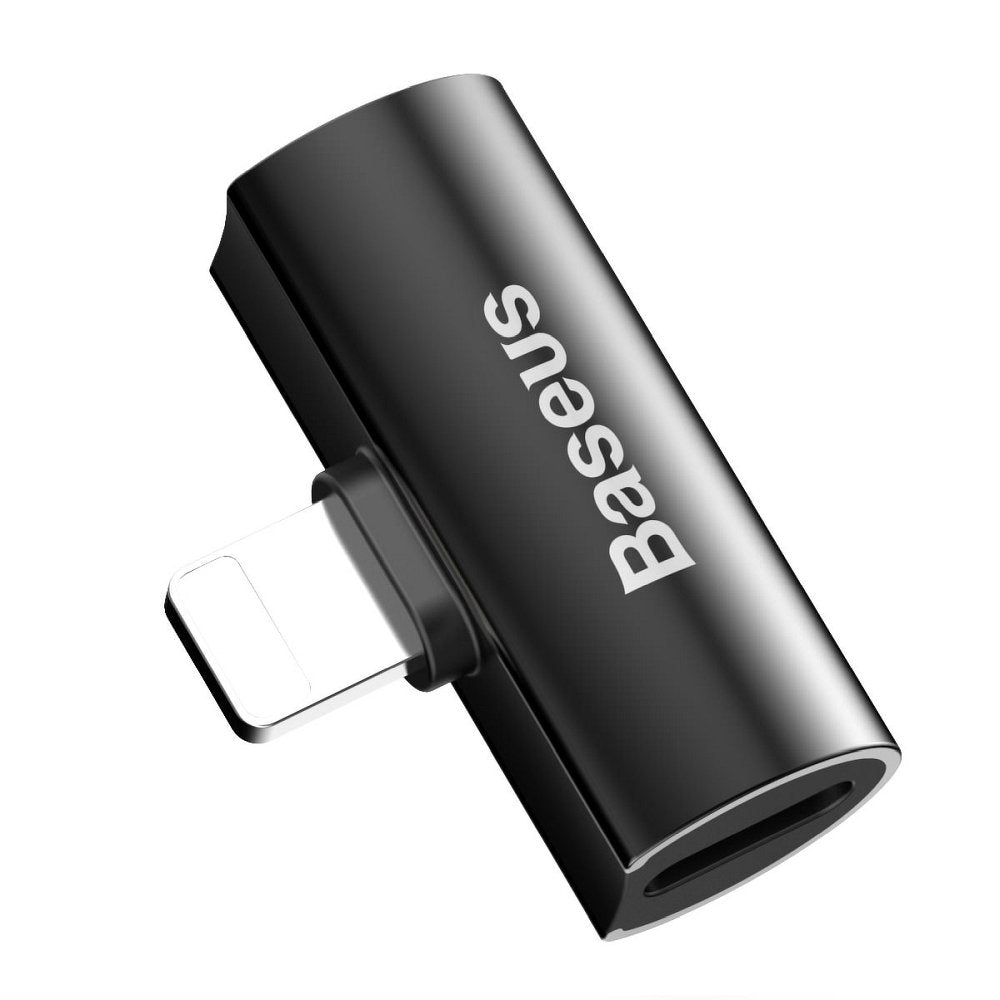 Baseus Audio-Adapter Lightning auf Lightning | Schwarz | Laden & Musik
