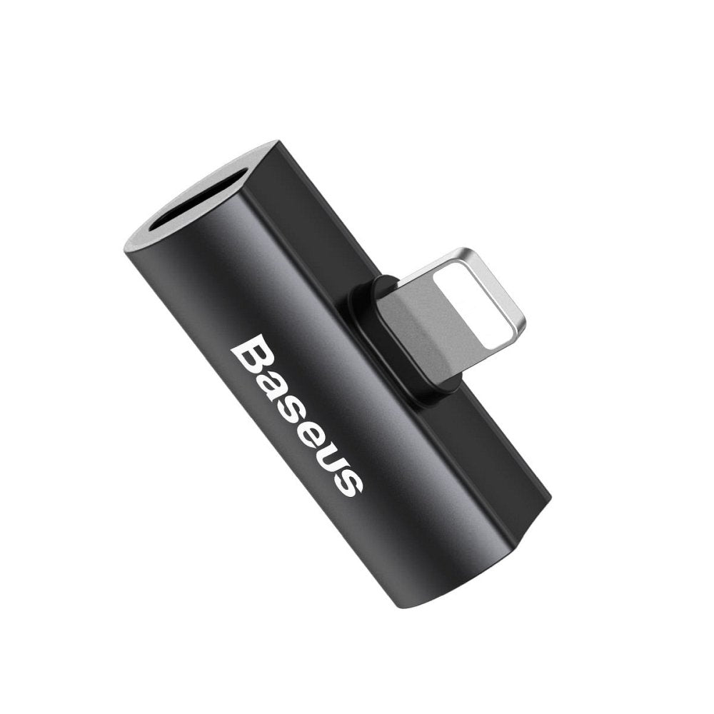 Baseus Audio-Adapter Lightning auf Lightning | Schwarz | Laden & Musik