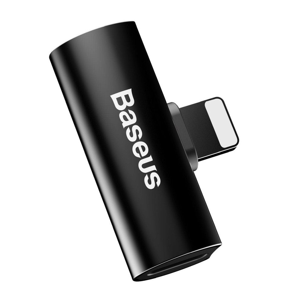 Baseus Audio-Adapter Lightning auf Lightning | Schwarz | Laden & Musik