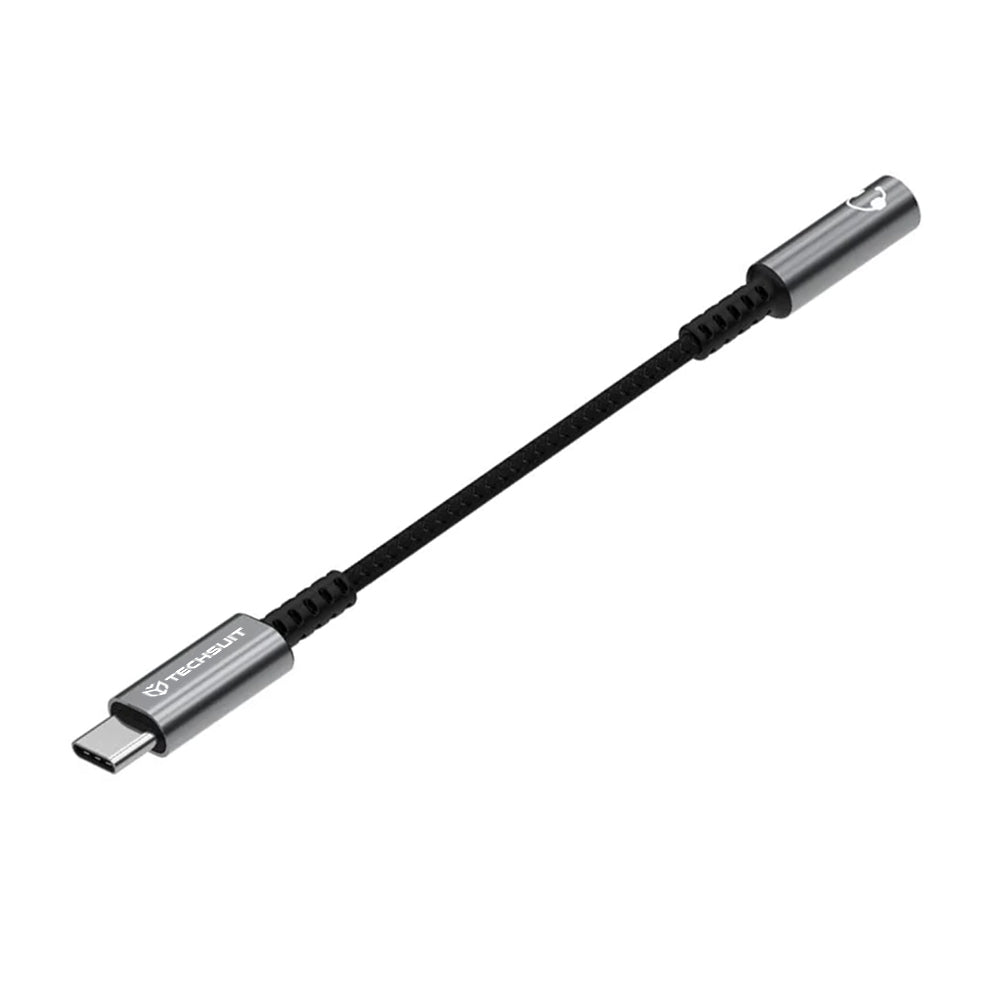 Adaptor Audio USB-C - 3.5mm Techsuit AC14 SonicPiX, Gri