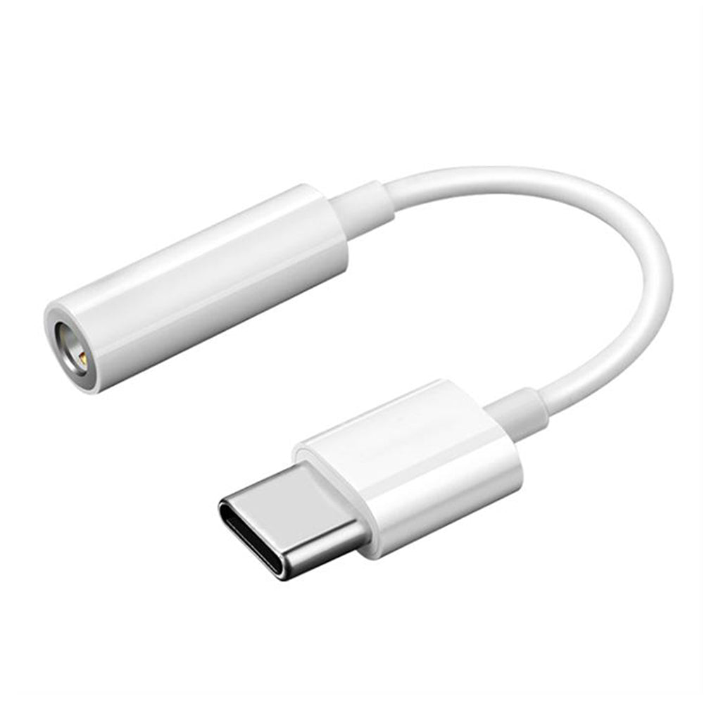 Adaptor Audio USB-C - 3.5mm Techsuit AC18 MusicBox, Alb, Set 2 bucati