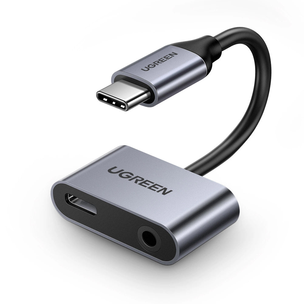 Adaptor Audio USB-C - 3.5mm / USB-C UGREEN CM193, Gri