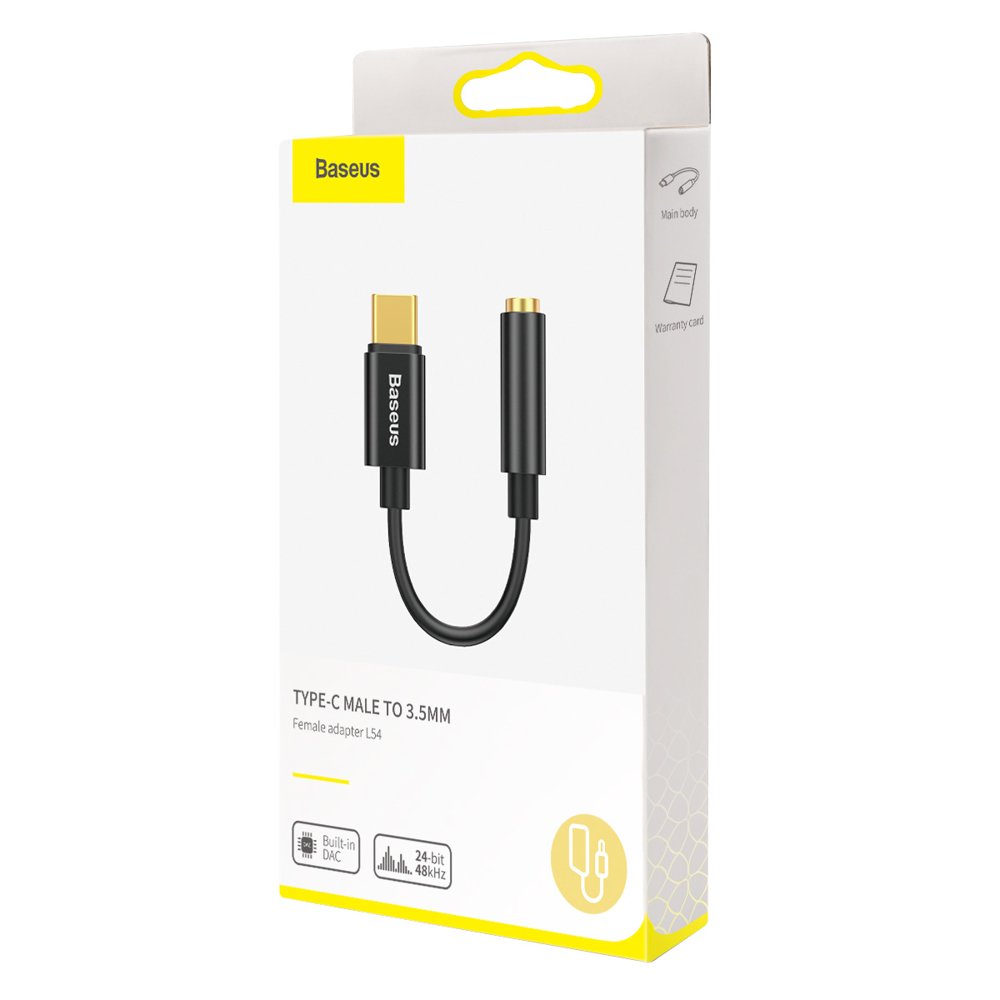 Adaptor Audio USB-C - 3.5mm Baseus L54, Negru CATL54-01