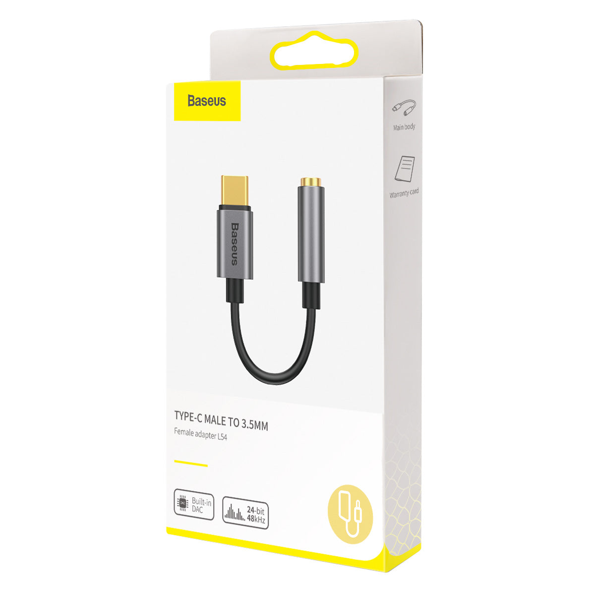 Adaptor Audio USB-C - 3.5mm Baseus L54, Gri CATL54-0G