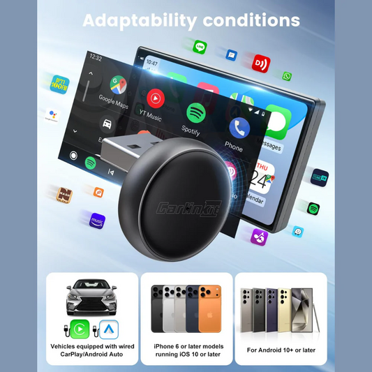Adaptor Carplay / Android Auto Wireless Carlinkit Mini Ultra3 pentru Apple iPhone / Android Series