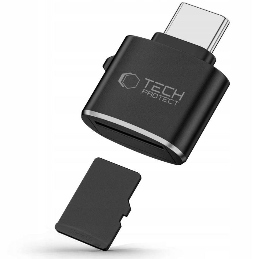 Cititor Card USB-C Tech-Protect Ultraboost, microSD, Negru