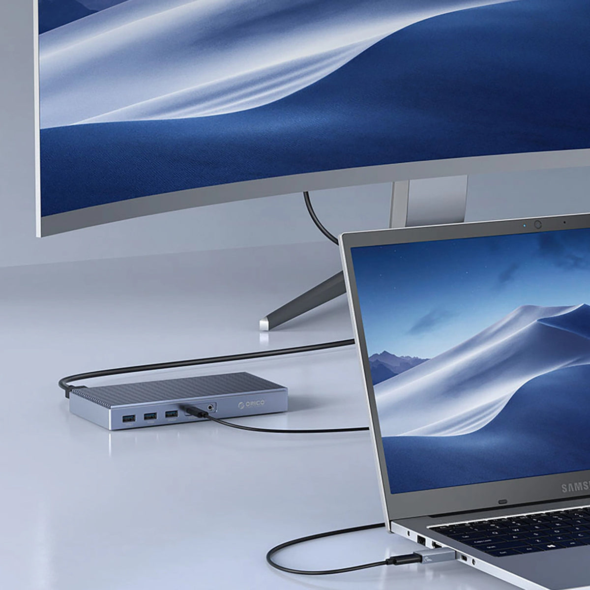 Adaptor Date si Incarcare USB-C - USB-A Orico AH-AC10, Gri