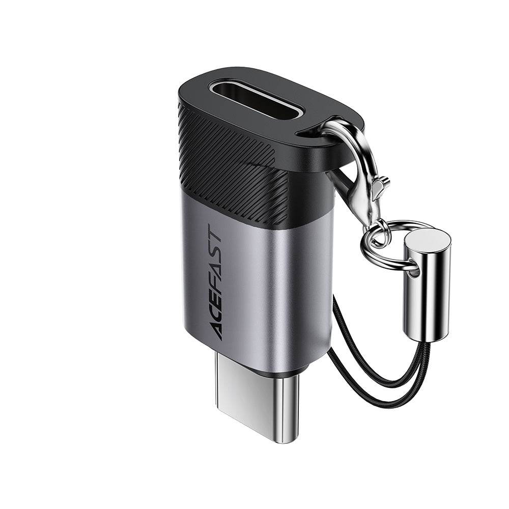 Adaptor Date si Incarcare Lightning - USB-C Acefast J19, Gri