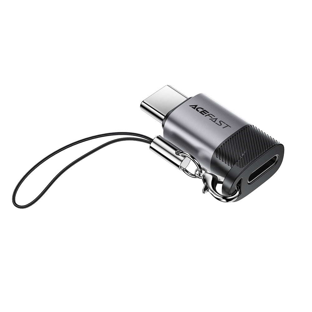 Adaptor Date si Incarcare Lightning - USB-C Acefast J19, Gri