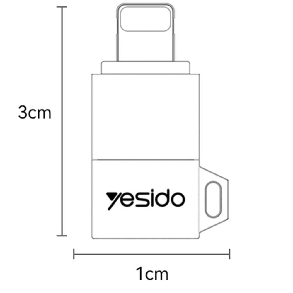 Adaptor Date si Incarcare USB-C - Lightning Yesido GS27, Gri