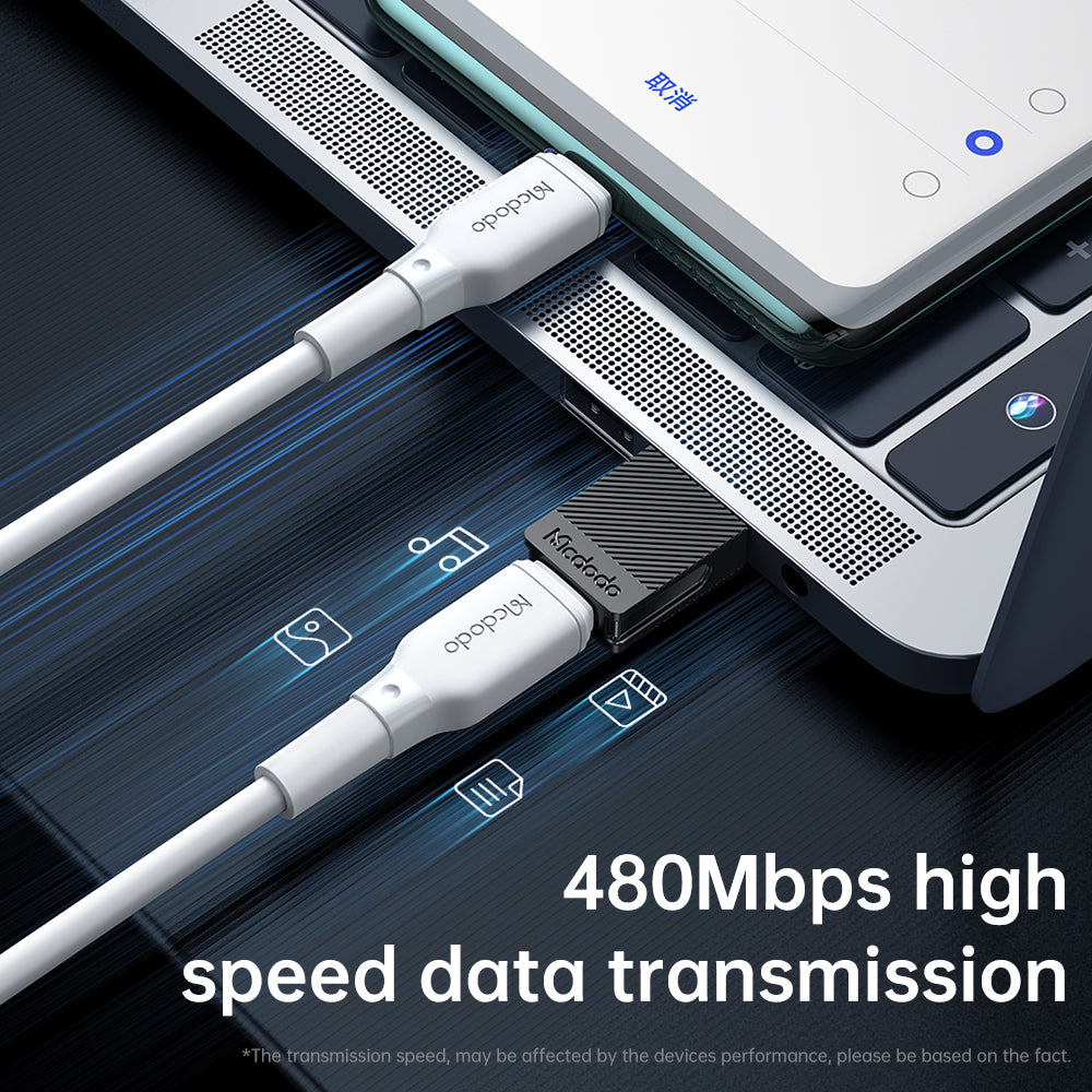 Adaptor Date si Incarcare USB-C - USB-A McDodo OT-6970, Negru