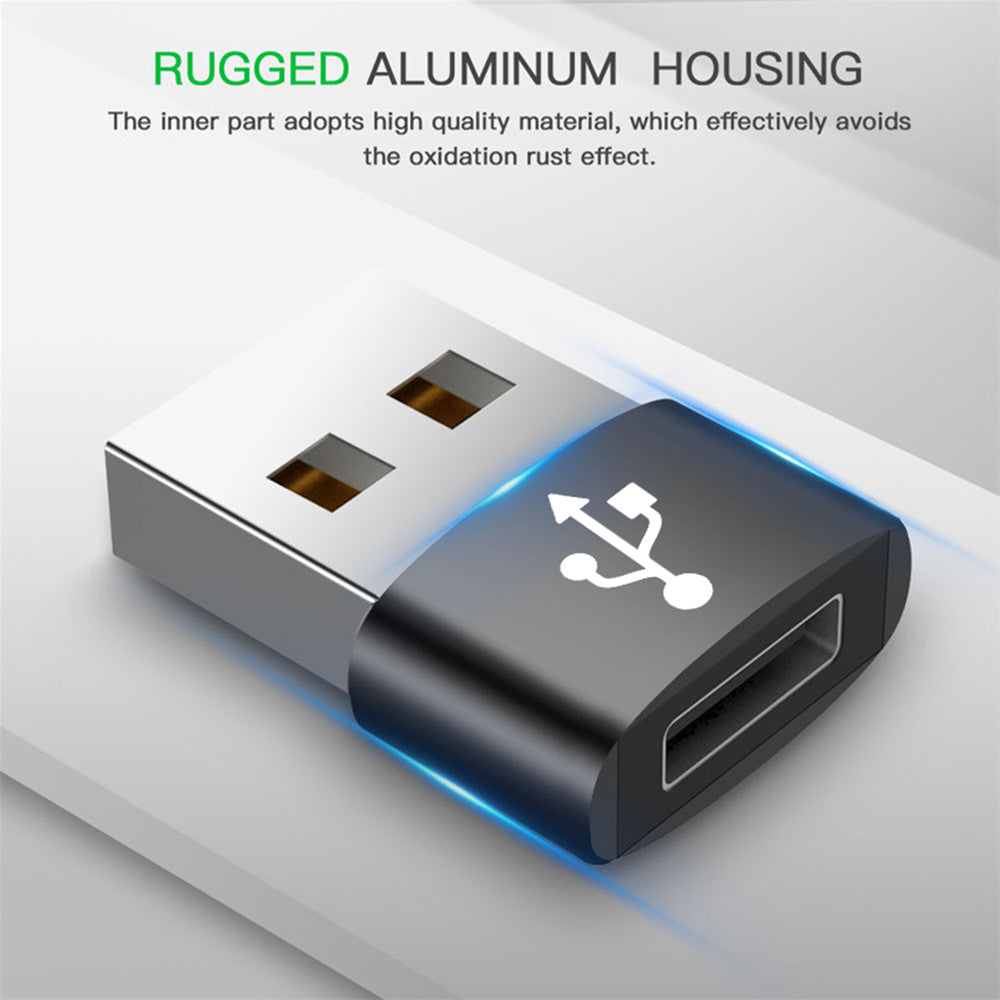 Adaptor Date si Incarcare USB-C - USB-A Techsuit, Negru
