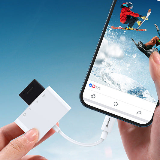 Adaptor OTG Lightning - USB-A /microSD Joyroom, Alb S-H142