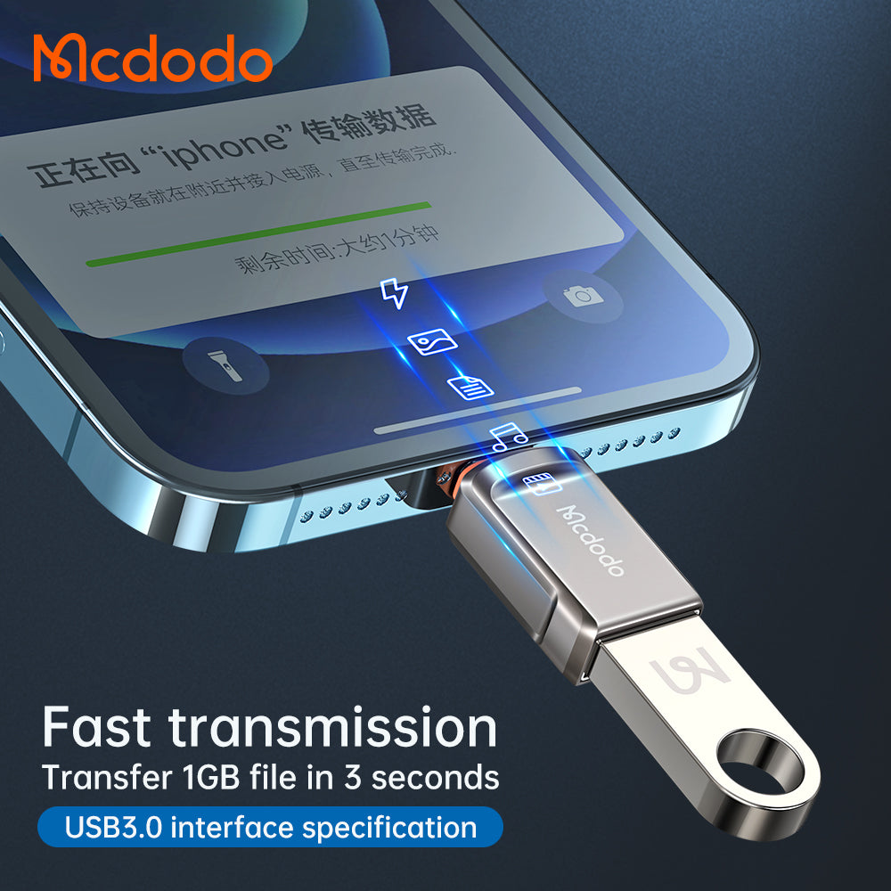 Adaptor OTG Lightning - USB-A McDodo OT-8600, Gri