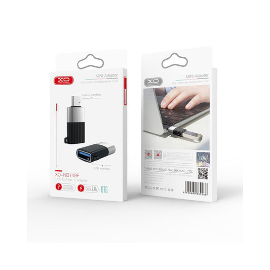 Adaptor OTG USB-A - USB-C XO Design NB149-F, Negru