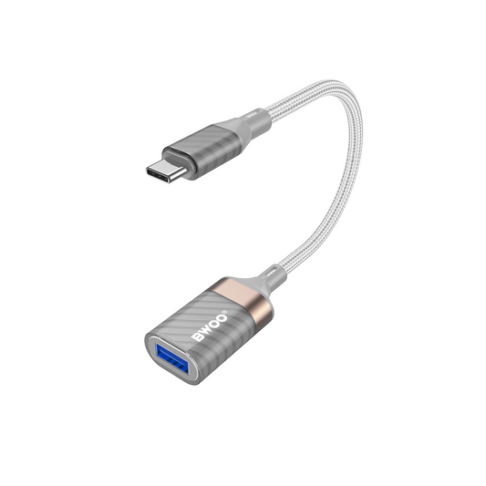 Adaptor OTG USB-C - USB-A BWOO BZ69, Gri