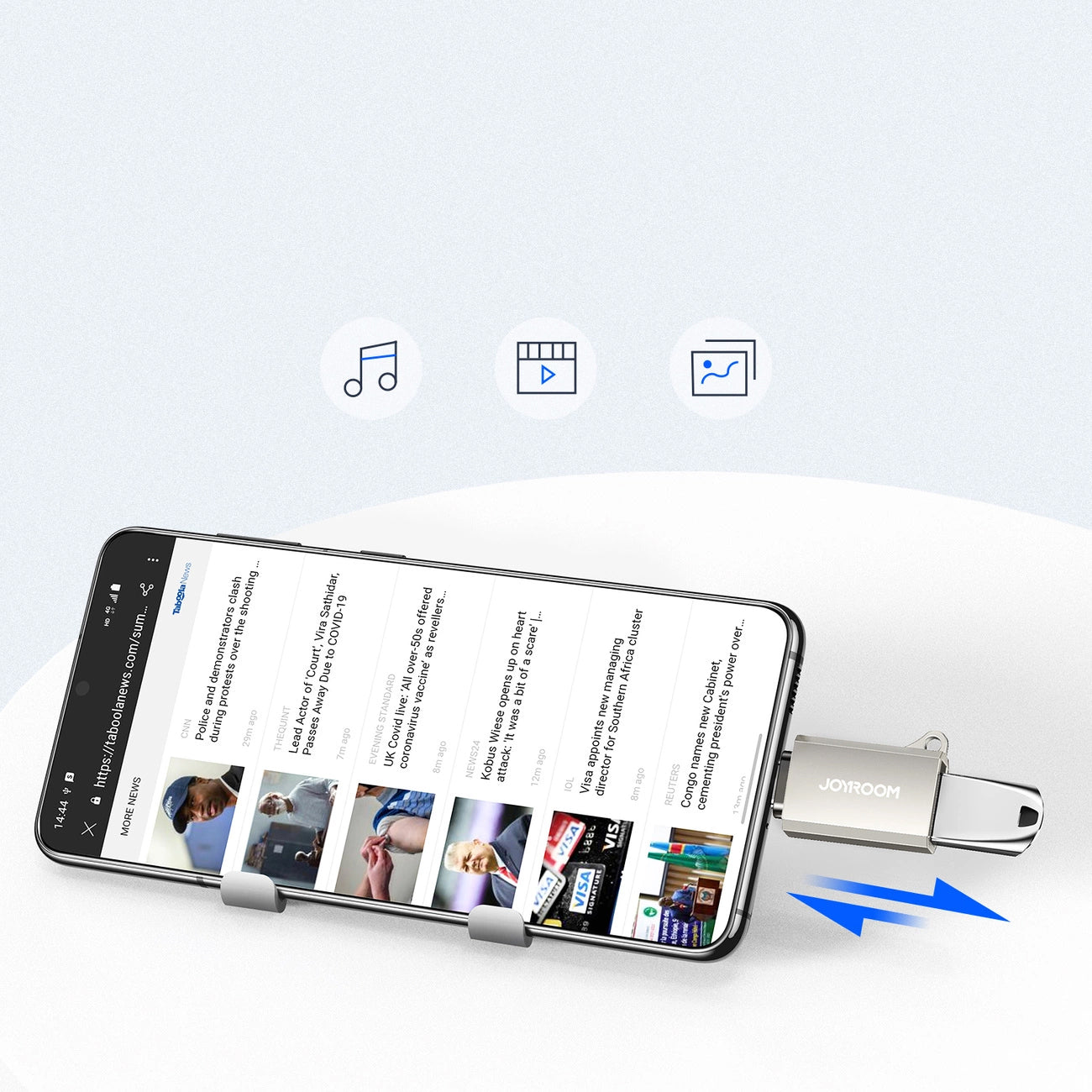 Adaptor OTG USB-C - USB-A Joyroom S-H151, Argintiu