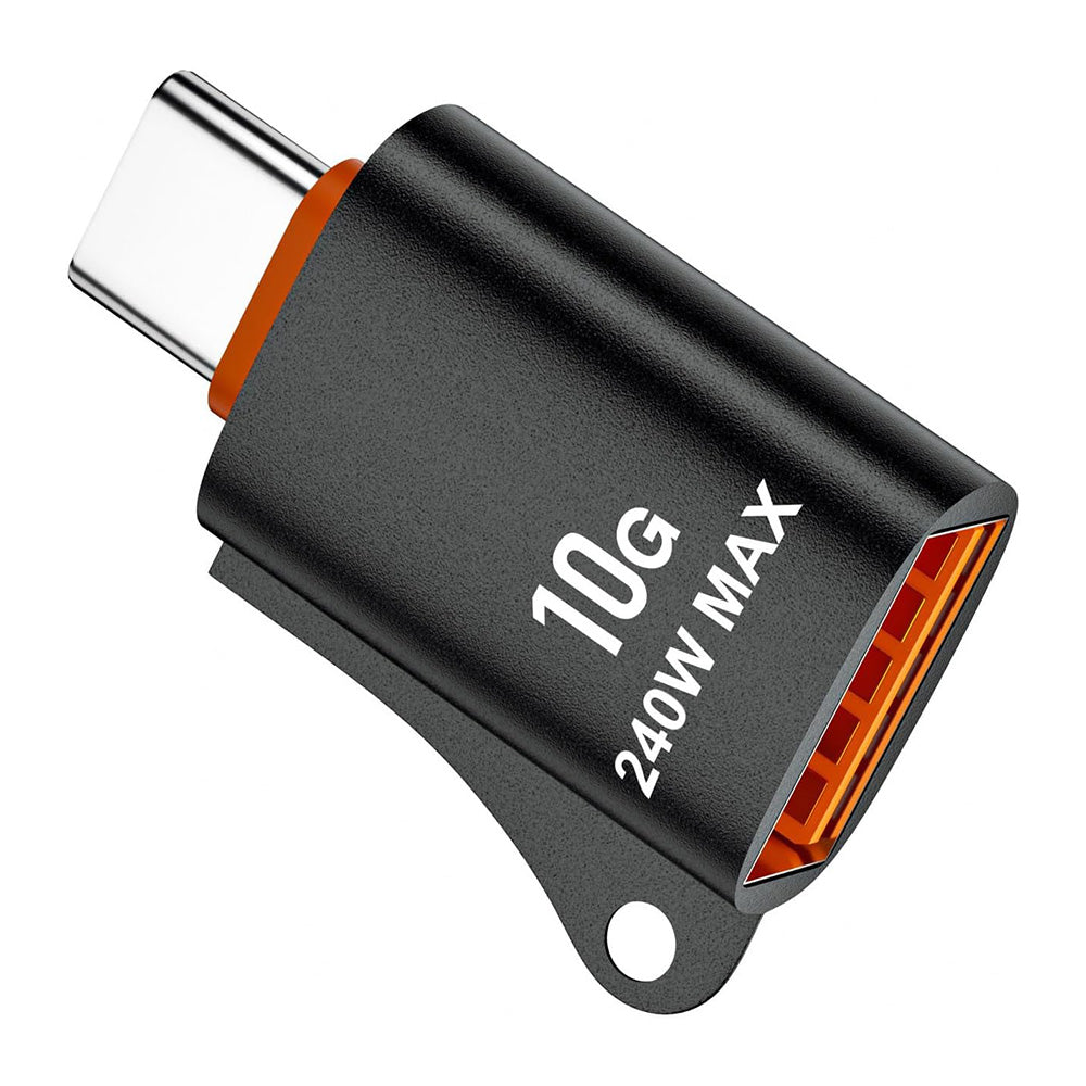 Adaptor OTG USB-C - USB-A Techsuit A1 HyperPort, Negru Portocaliu