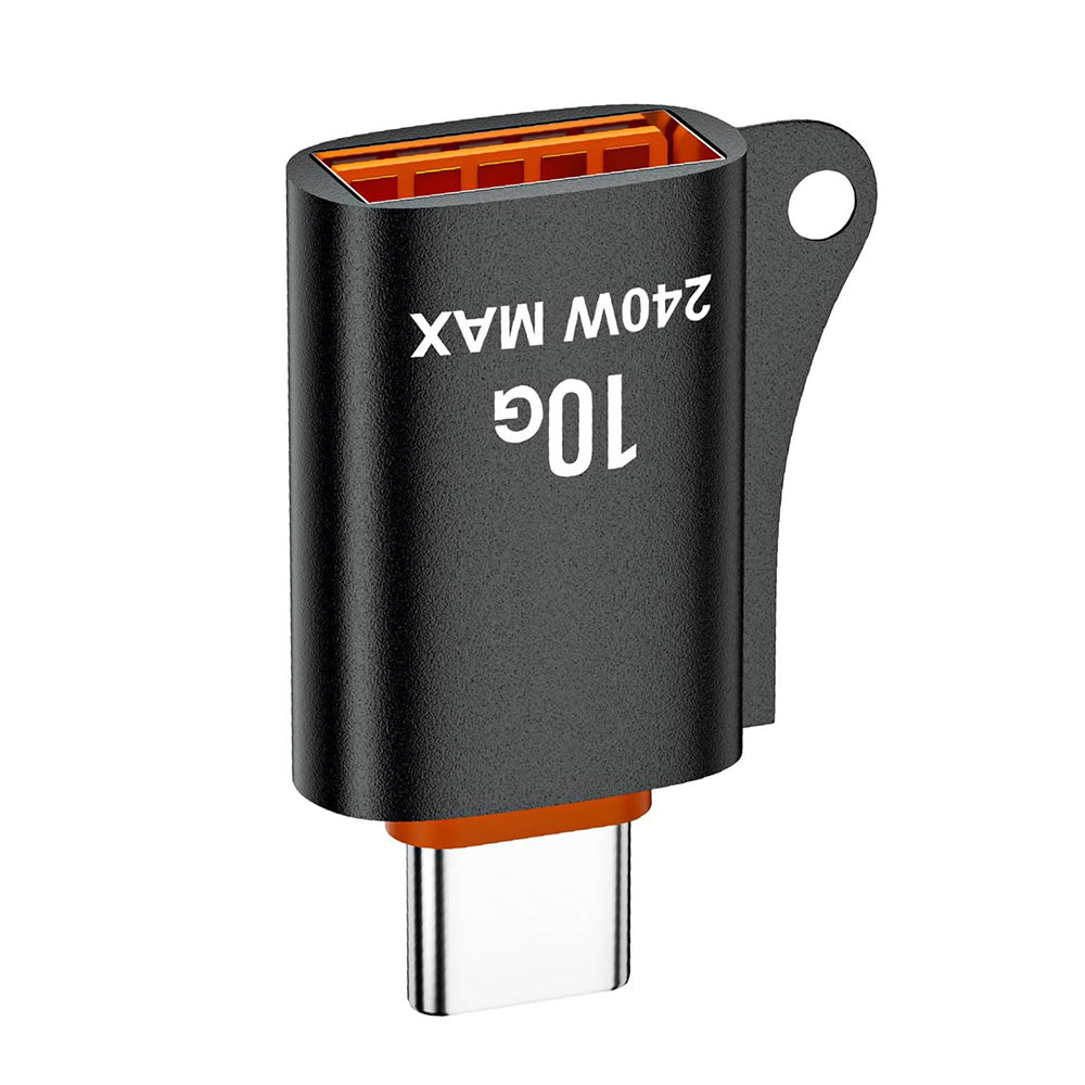 Adaptor OTG USB-C - USB-A Techsuit A1 HyperPort, Negru Portocaliu