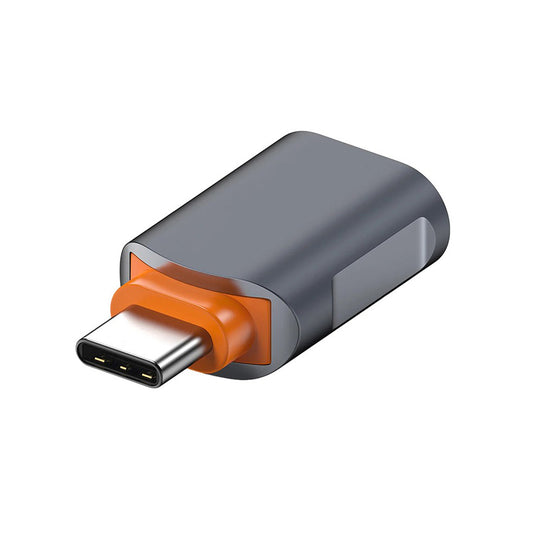 Adaptor OTG USB-C - USB-A Techsuit A9 SlateVolt, Gri Portocaliu