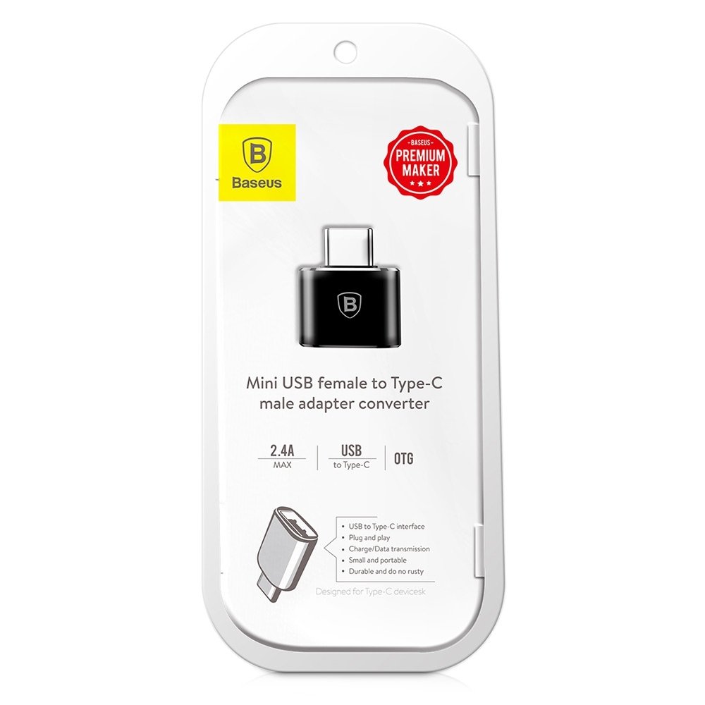 Adaptor OTG USB-C - USB-A Baseus, Negru CATOTG-01