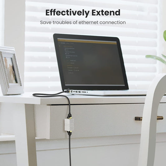 Adaptor Retea UGREEN NW114, RJ45 - RJ45, Alb