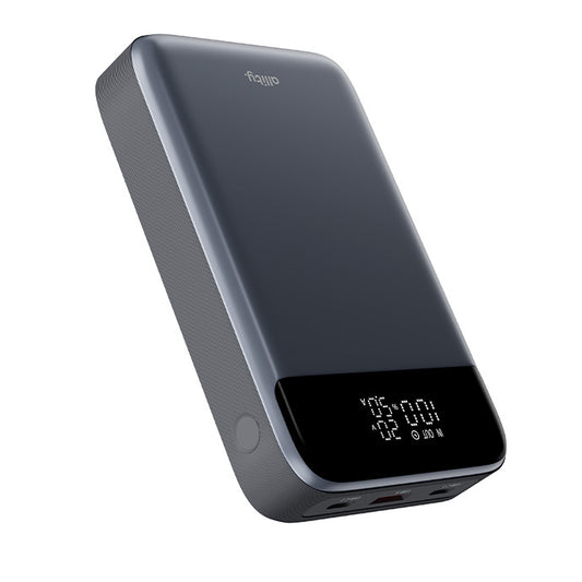 Baterie Externa Allity. APB-200 PocketPower, 19200mAh, 130W, QC + PD, 1 x USB-A - 2 x USB-C, Gri