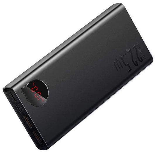 Baterie Externa Baseus Adaman, 20000mAh, 22.5W, QC + PD, 1 x USB-C - 2 x USB-A, Neagra PPAD070101