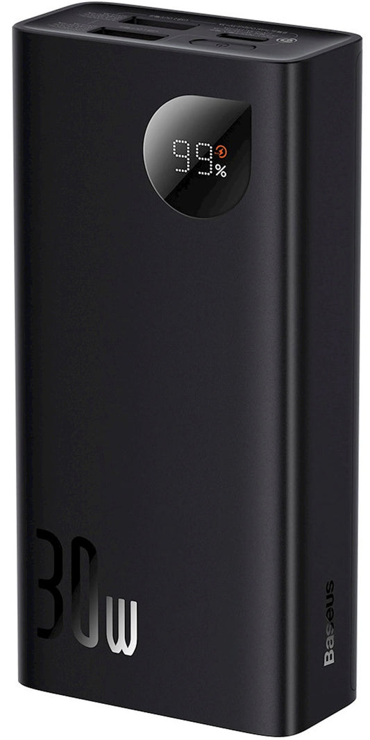 Baterie Externa Baseus Adaman2, 10000mAh, 30W, QC + PD, 1 x USB-C - 2 x USB-A, Neagra PPAD040101
