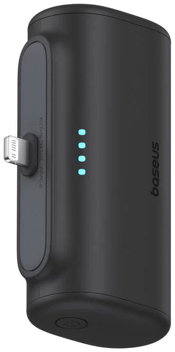 Baterie Externa Baseus Compact, 5000mAh, 20W, PD, 1 x Lightning - 1 x USB-C, Neagra P10068307113-00