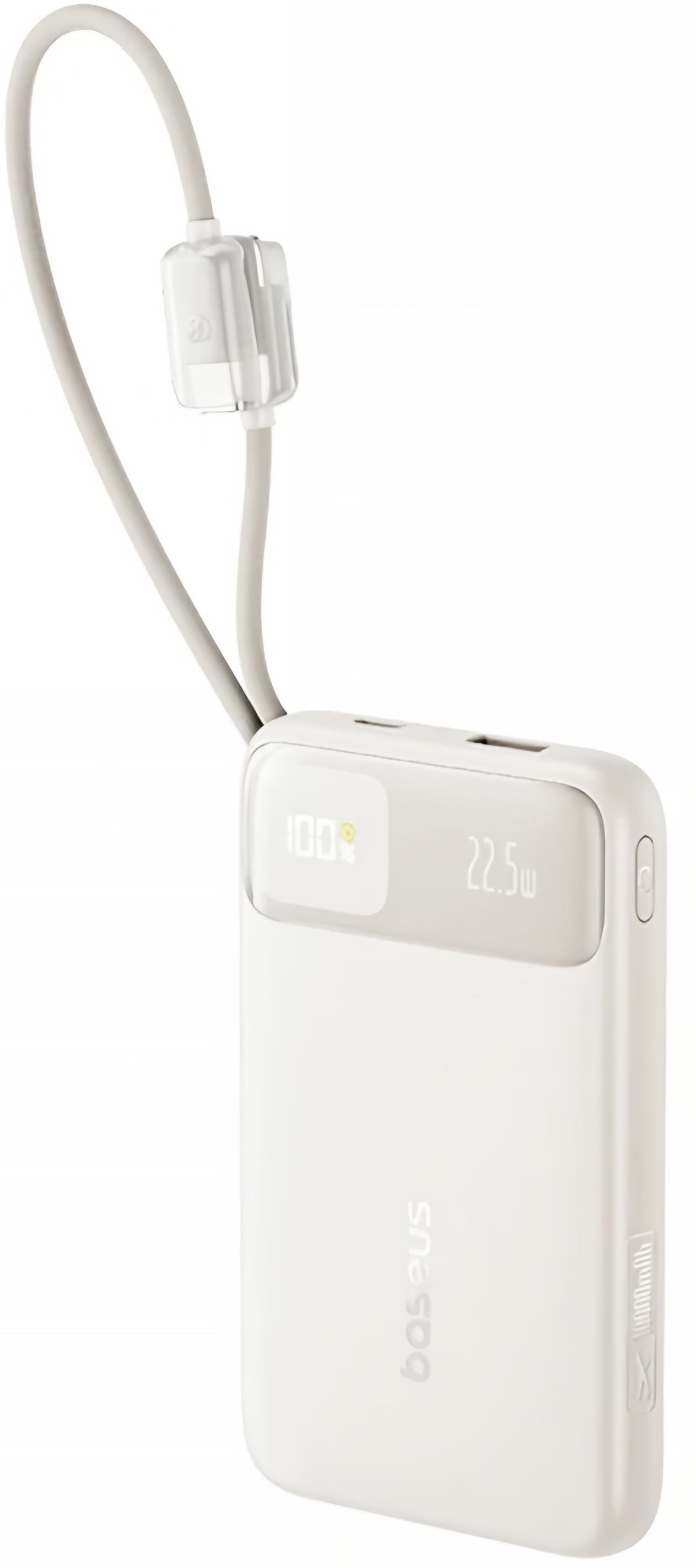 Baterie Externa Baseus EnerFill FC11, 10000mAh, 22.5W, QC + PD, 1 x Lightning - 1 x USB-A - 2 x USB-C, Bej E0030401
