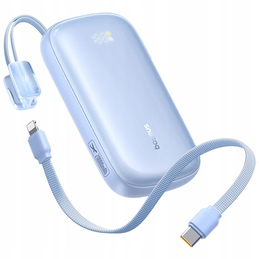Baterie Externa Baseus EnerFill FC21 Qpow 3 Ultra, 10000mAh, 22.5W, QC + PD, 1 x USB-A - 1 x USB-C, Albastra E0027L03