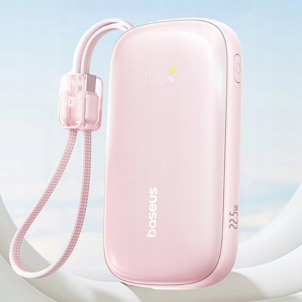 Baterie Externa Baseus EnerFill FC21 Qpow 3 Ultra, 10000mAh, 22.5W, QC + PD, 1 x USB-A - 1 x USB-C, Roz E0027L02