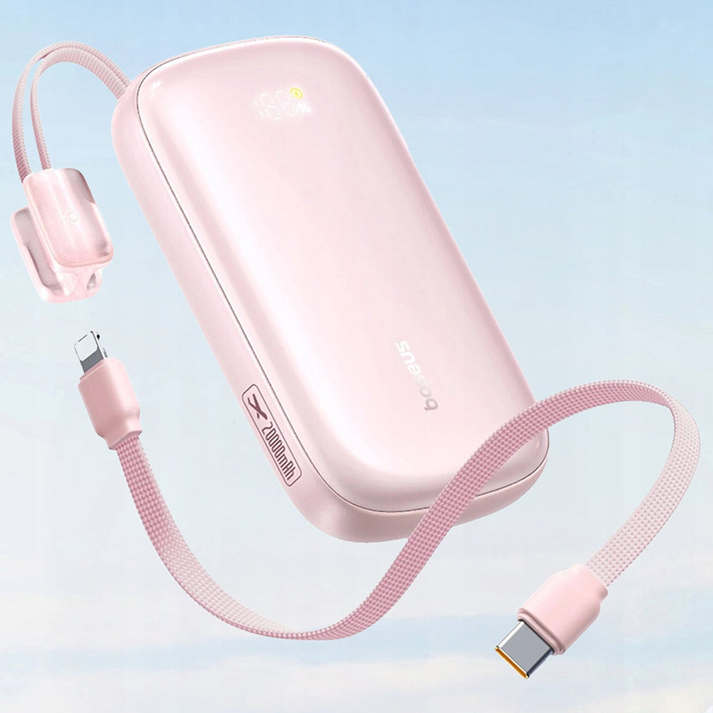 Baterie Externa Baseus EnerFill FC21 Qpow 3 Ultra, 10000mAh, 22.5W, QC + PD, 1 x USB-A - 1 x USB-C, Roz E0027L02