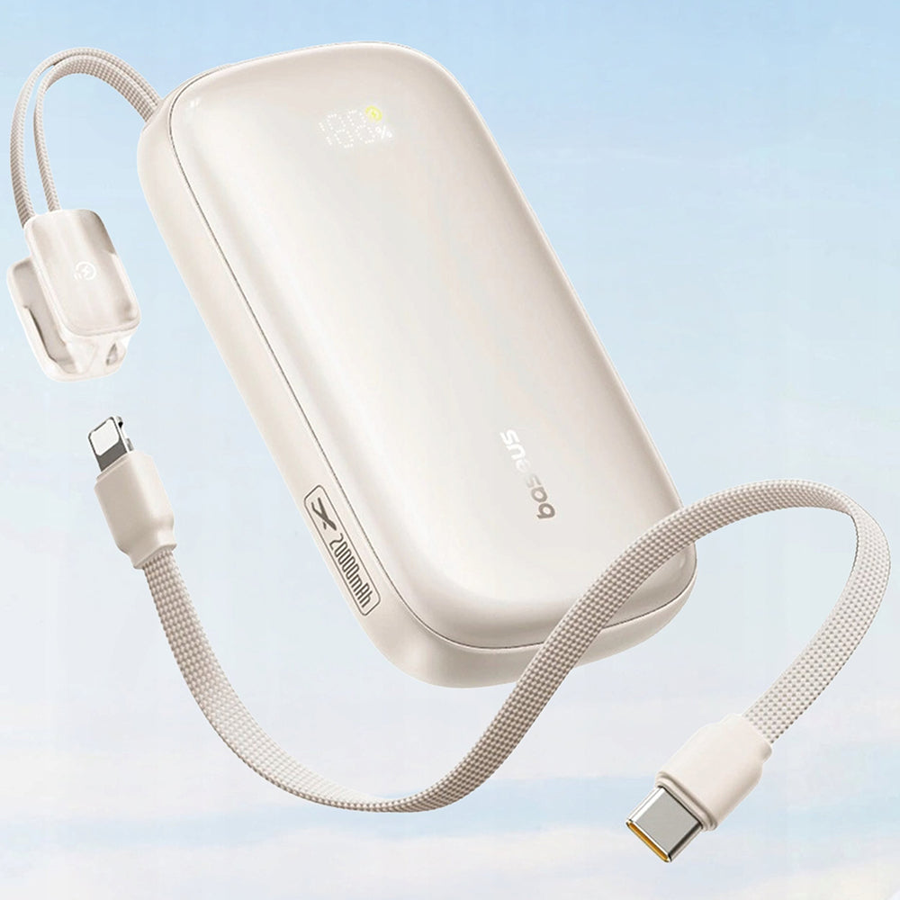 Baterie Externa Baseus EnerFill FC21 Qpow 3 Ultra, 10000mAh, 45W, QC + PD, 1 x USB-A - 1 x USB-C, Bej E0027Q01
