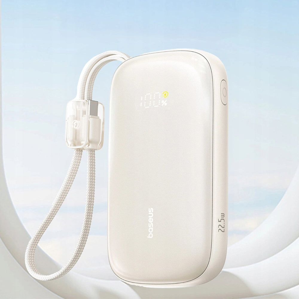 Baterie Externa Baseus EnerFill FC21 Qpow 3 Ultra, 10000mAh, 45W, QC + PD, 1 x USB-A - 1 x USB-C, Bej E0027Q01