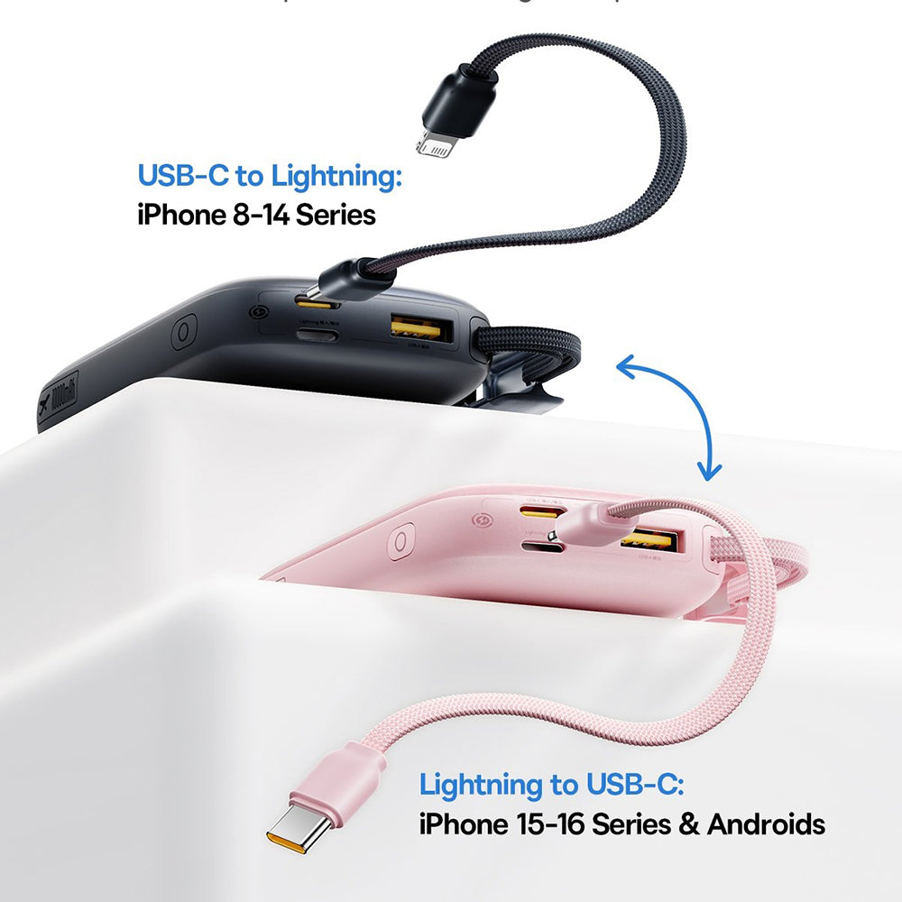 Baterie Externa Baseus EnerFill FC21 Qpow 3 Ultra, 10000mAh, 45W, QC + PD, 1 x USB-A - 1 x USB-C, Neagra E0027Q00
