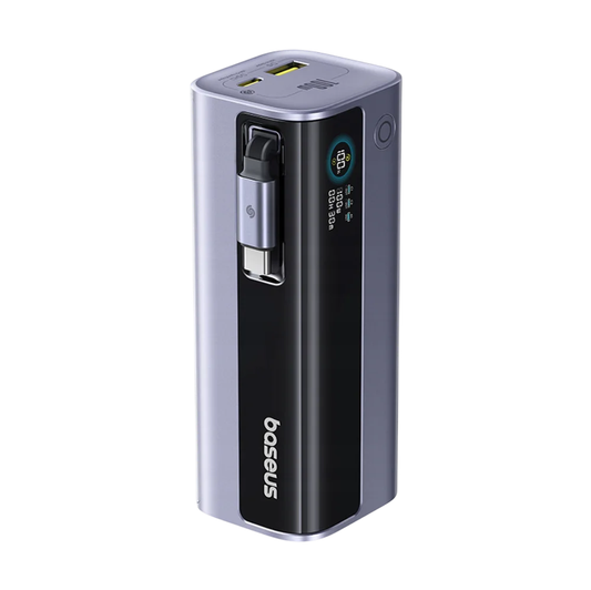 Baterie Externa Baseus EnerGeek GR11, 10000mAh, 100W, QC + PD, 1 x USB-A - 2 x USB-C, Gri E0027A01