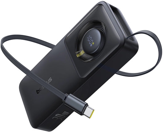 Baterie Externa Baseus OS Free2Pull, 10000mAh, 30W, PD, 2 x USB-C, Neagra P10073701123-00