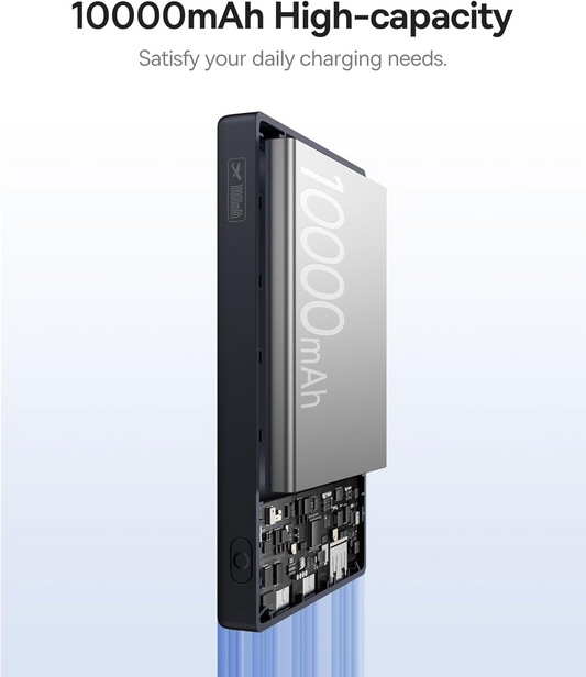 Baterie Externa Baseus PicoGo, 10000mAh, 20W, QC + PD, 1 x USB-A - 2 x USB-C, Alba P10076801213-00