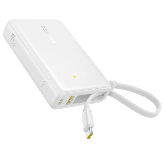 Baterie Externa Baseus PicoGo, 10000mAh, 45W, QC + PD, 1 x USB-A - 2 x USB-C, Alba P10076803213-00