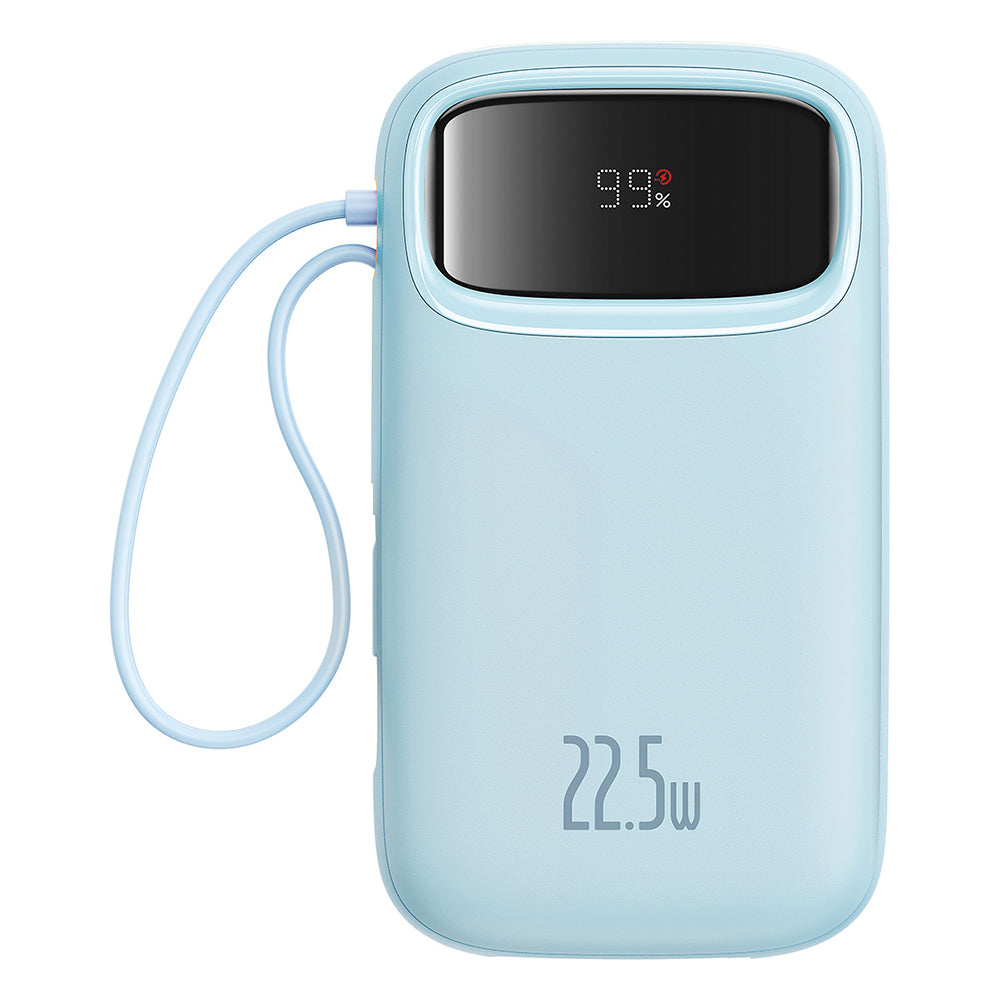 Baterie Externa Baseus Qpow Pro+, 10000mAh, 22.5W, QC + PD, 1 x Lightning - 1 x USB-A - 2 x USB-C, Albastra P10055003313-00