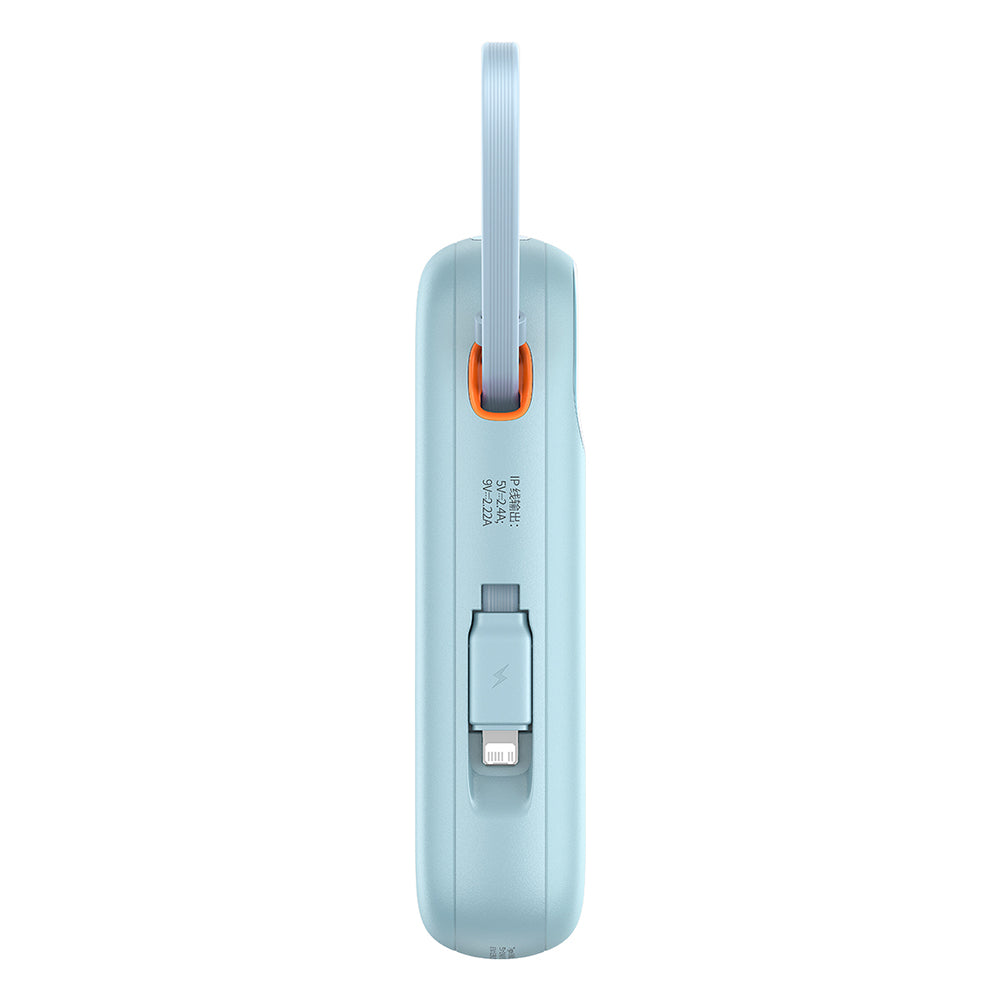Baterie Externa Baseus Qpow Pro+, 20000mAh, 22.5W, QC + PD, 1 x Lightning - 1 x USB-A - 2 x USB-C, Albastra P10055002313-00