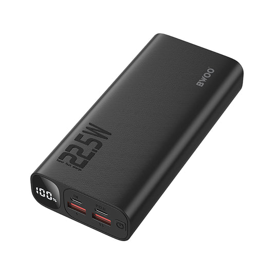 Baterie Externa BWOO BO-P44, 20000mAh, 22.5W, QC + PD, 1 x USB-C - 2 x USB-A, Neagra