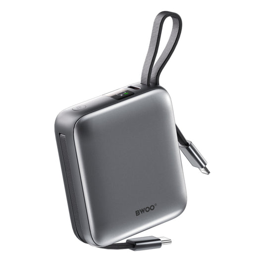 Baterie Externa BWOO BO-P74, 10000mAh, 22.5W, PD, 1 x Lightning - 2 x USB-C, Neagra