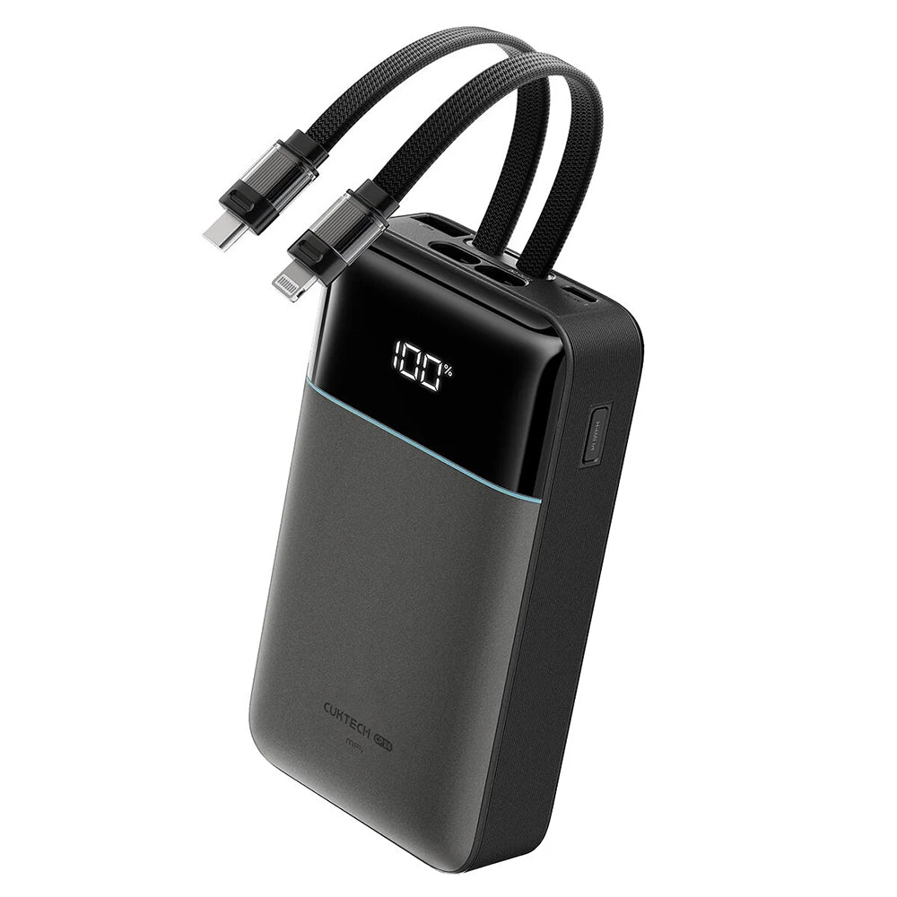 Baterie Externa Cuktech LPB200NL, 20000mAh, 40W, QC + PD, 1 x Lightning - 1 x USB-A - 2 x USB-C, Gri CKB200NLGLGY