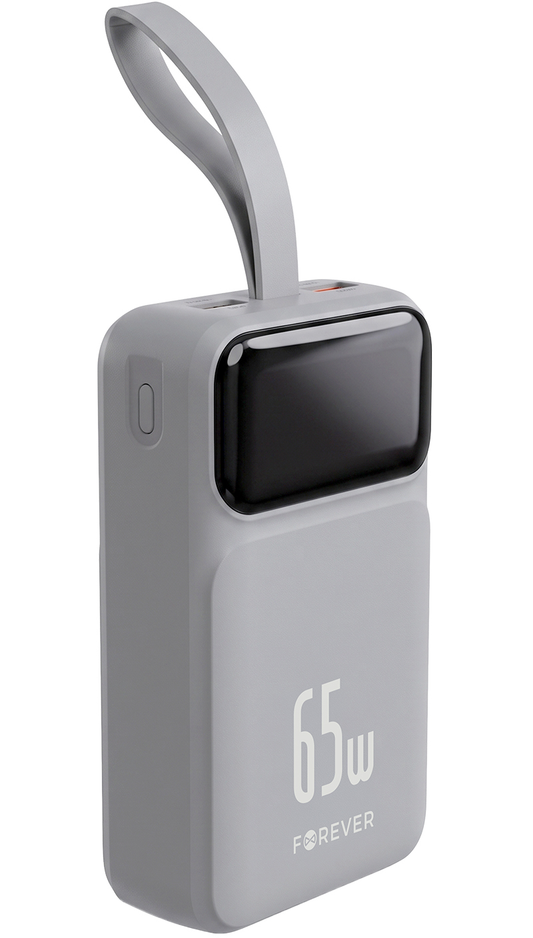 Baterie Externa Forever Vibe-TB65, 20000mAh, 65W, QC + PD, 2 x USB-A - 2 x USB-C, Gri