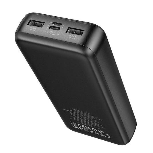 Baterie Externa HOCO J128A, 20000mAh, 10W, 2 x USB-A, Neagra