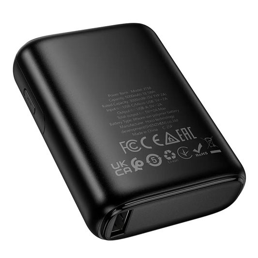 Baterie Externa HOCO J158, 5000mAh, 10W, 1 x USB-A, Neagra