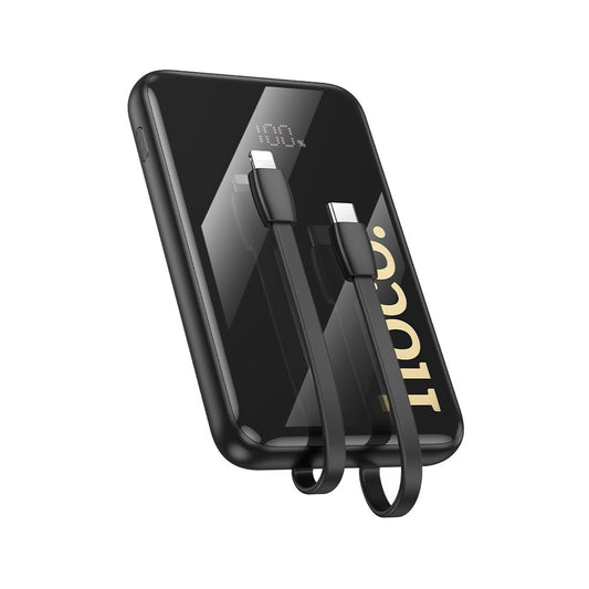 Baterie Externa HOCO Q37, 10000mAh, 22.5W, QC + PD, 1 x Lightning - 1 x USB-A - 2 x USB-C, Neagra